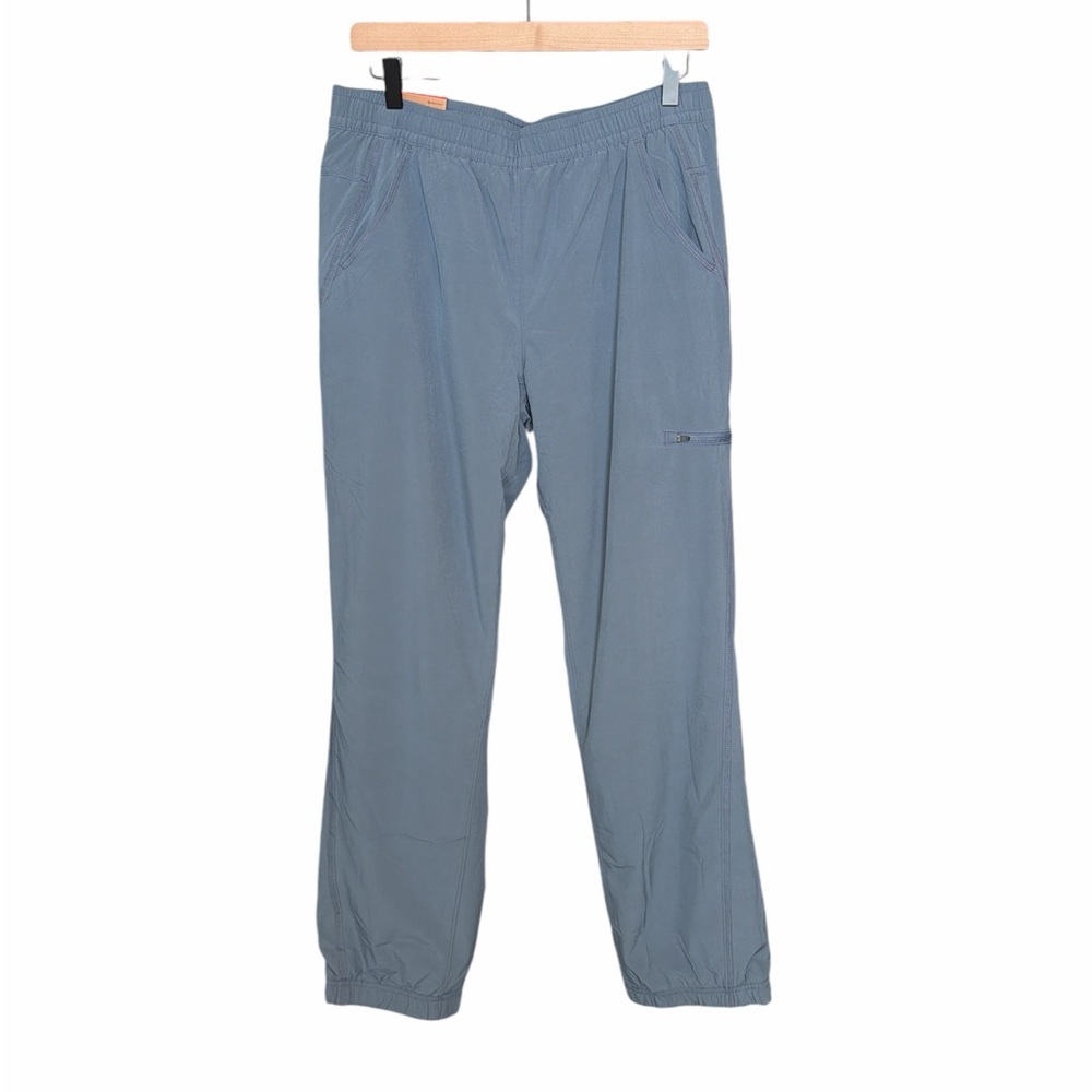 NWT Eddie Bauer fleece lined pants size 8 blue‎ gray winter casual cozy outdoors